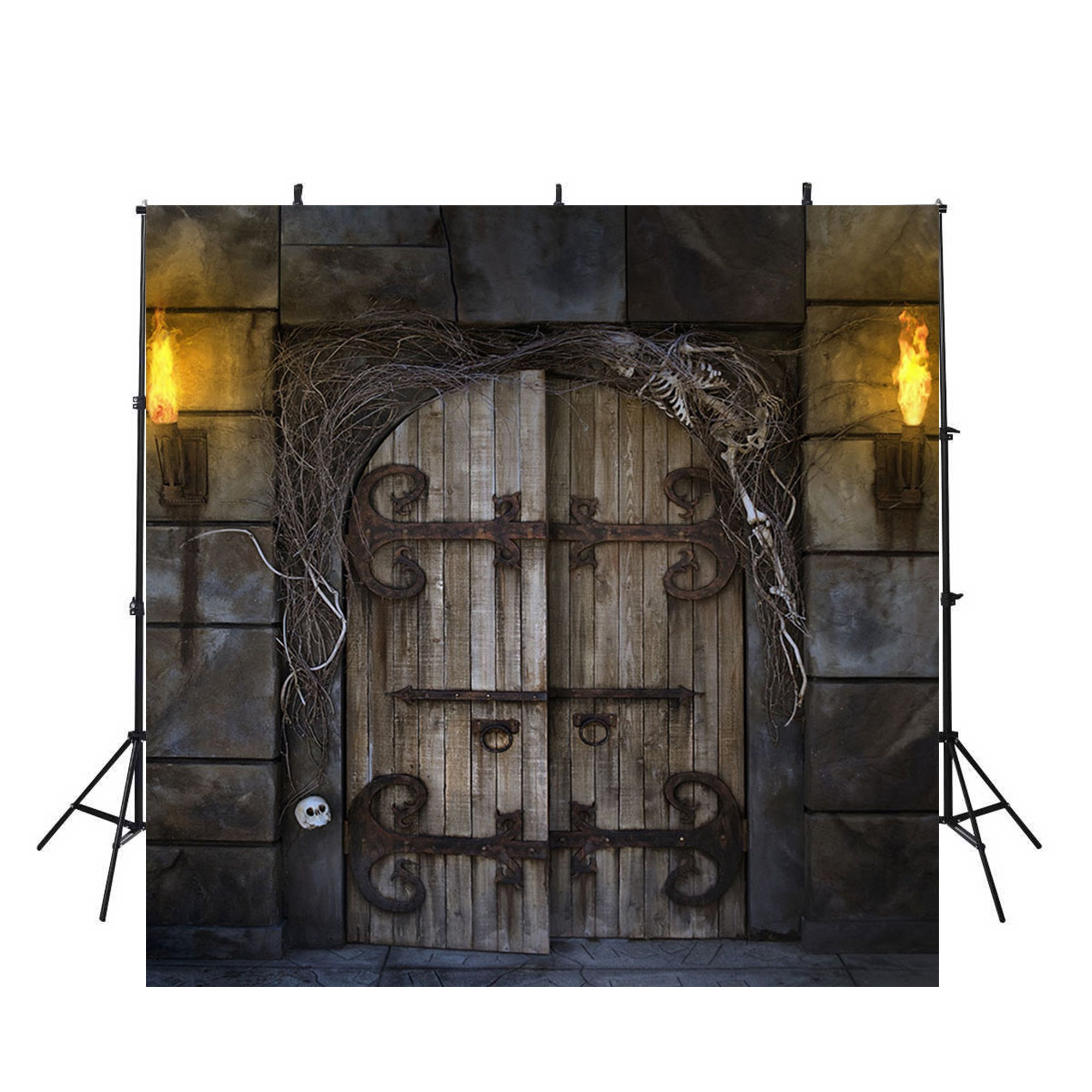 halloween photo booth backdrop wood door backdrop for picture 10x10 photography background halloween theme photo props party