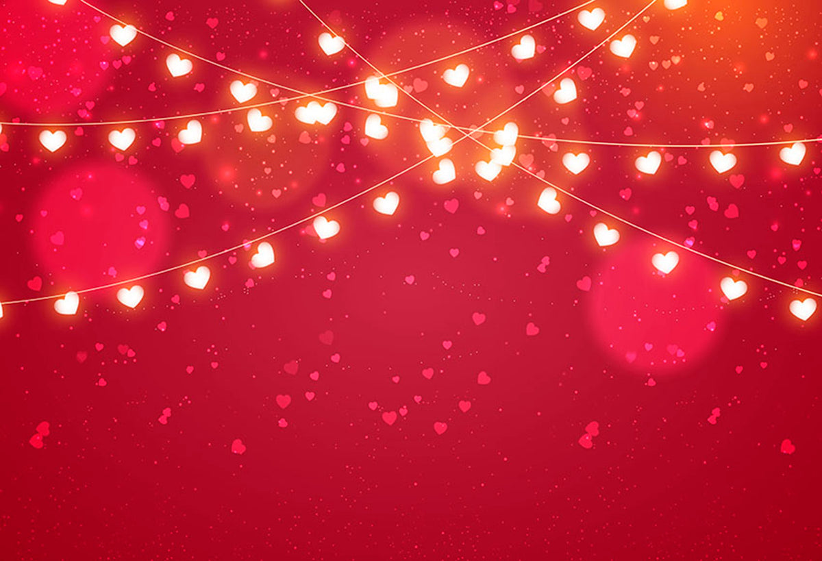 Valentine Party Photography Backdrops Red Sweetheart Photo Props Banner Sparkle Diamond Valentine's Day Background Photo Studio