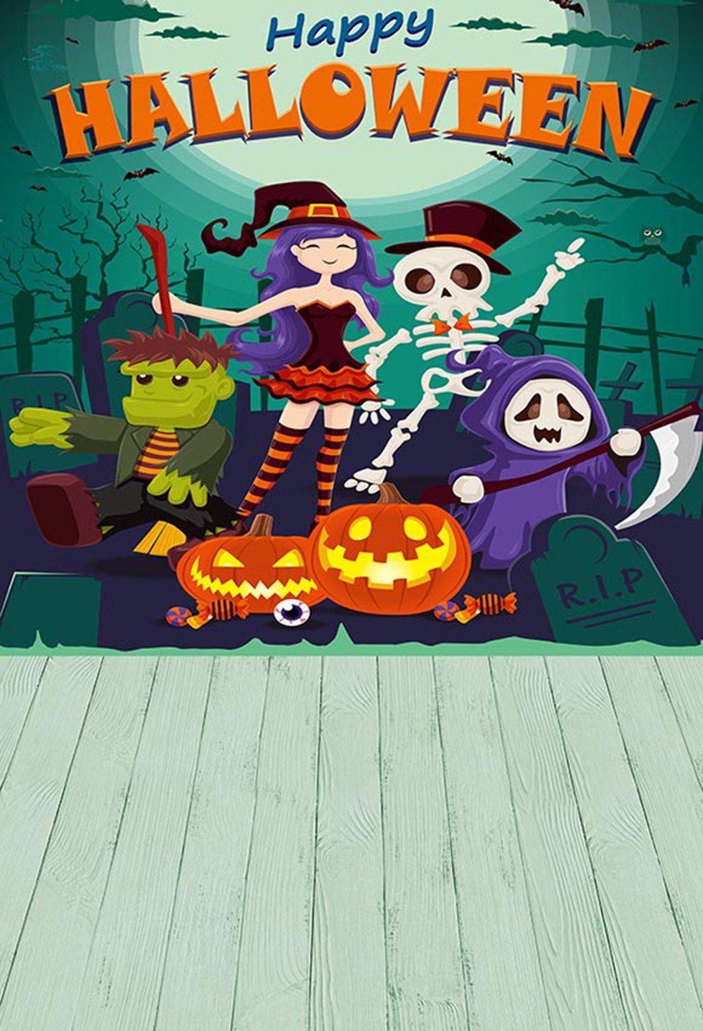trick or treat backdrops halloween party photo booth backdrop 6x9 backdrop for picture Pumpkin Lantern photography background for child photo props