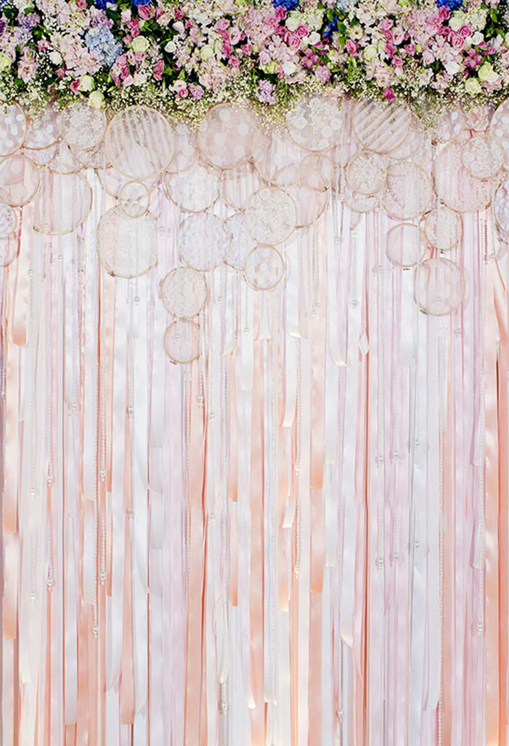 3-d floral photo backdrop wedding shower paper flower customized
