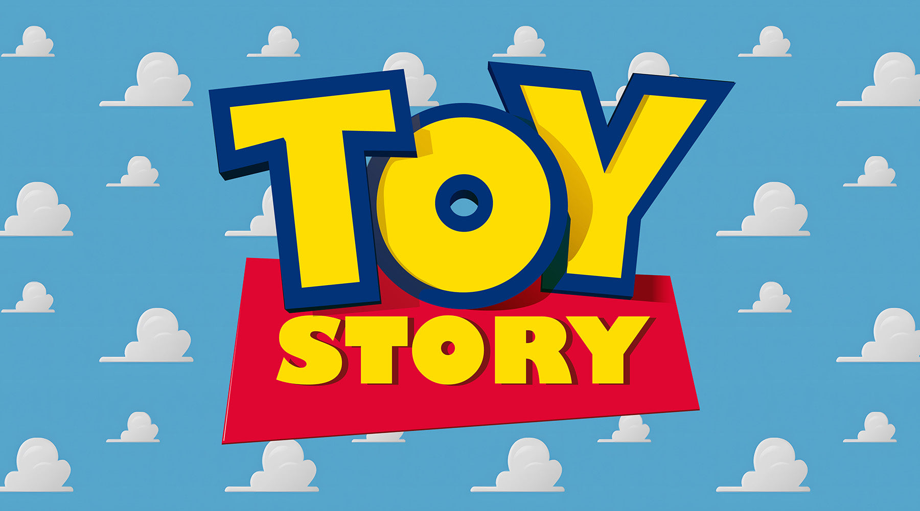 Toy Story themed birthday decoration kit includes circular cloud-pattern backdrop
