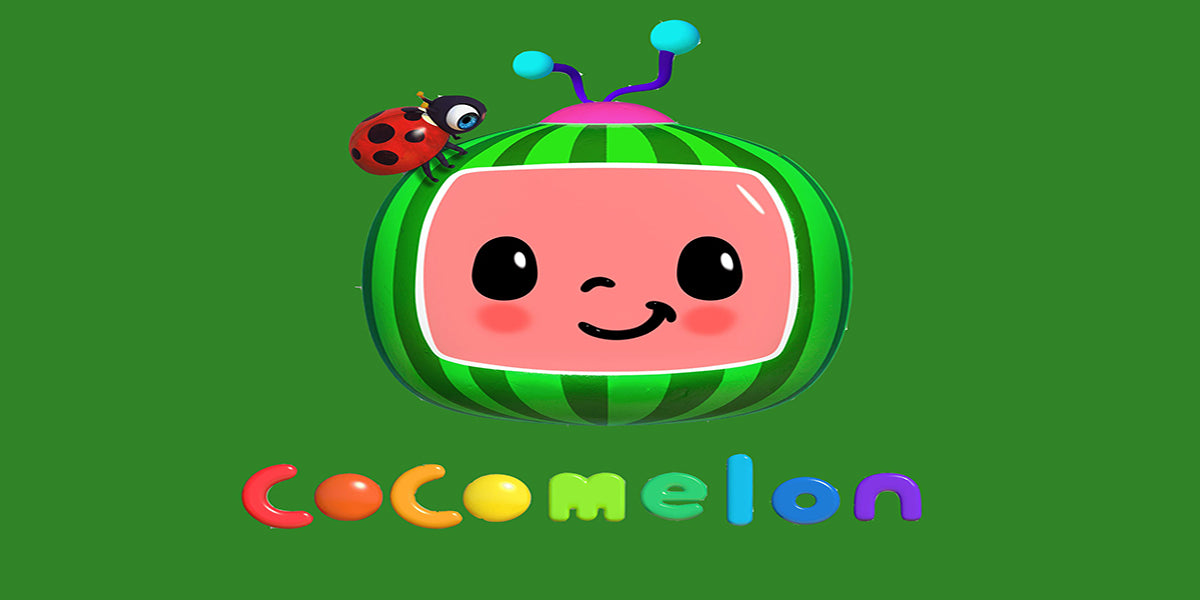 Cocomelon JJ birthday decor set includes round backdrop & plinth sleeves. Cartoon watermelon themed supplies for toddlers party, durable backdrop for photoshoot and cake table.