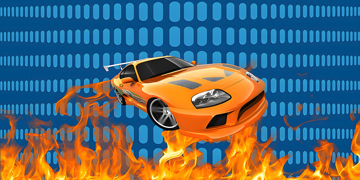Kids Hot Wheels racing party decor set. Round backdrop and cylinder plinths for car themed birthday, ideal for cake smash sessions and race track photo booth. 