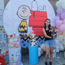 Custom Any Theme Round Photo Backdrop Cover Circle Cylinder Plinth Covers Decorations