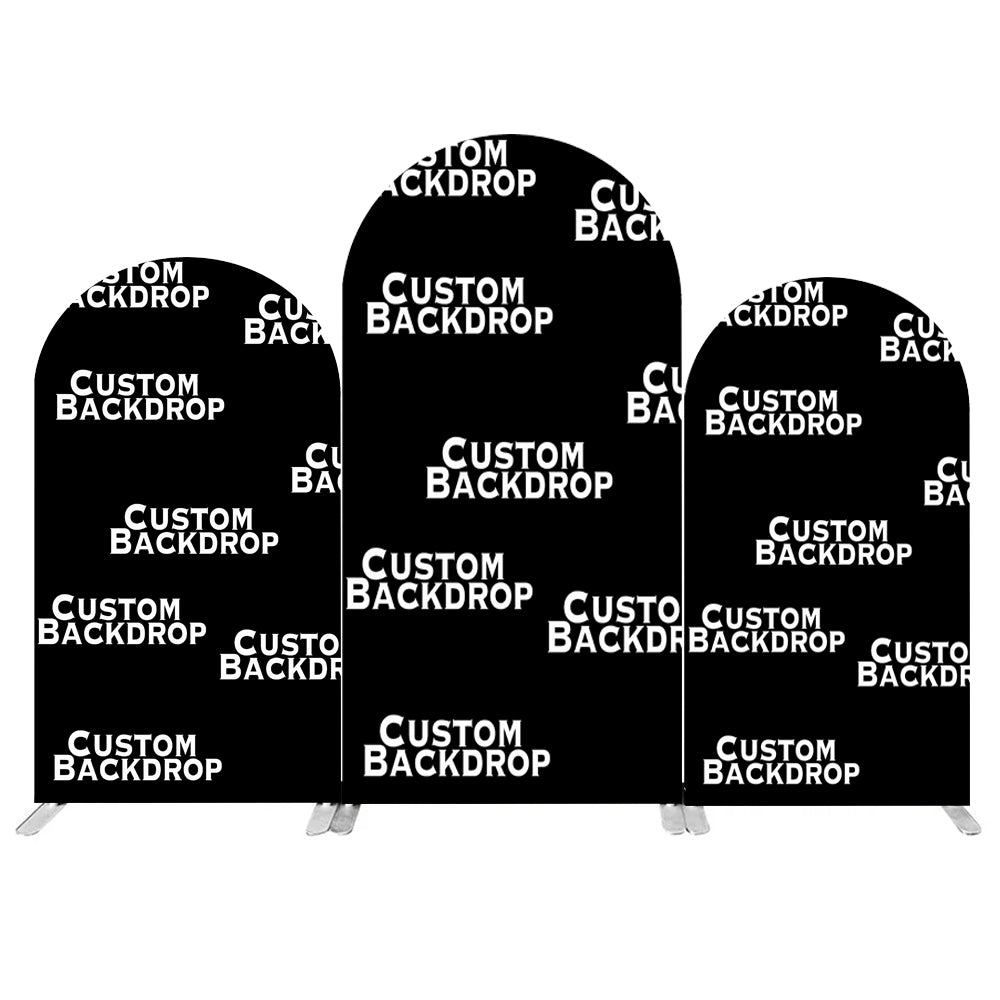 Custom Any Theme Photos Backdrop Cover Arch Background Double Side Elastic Covers