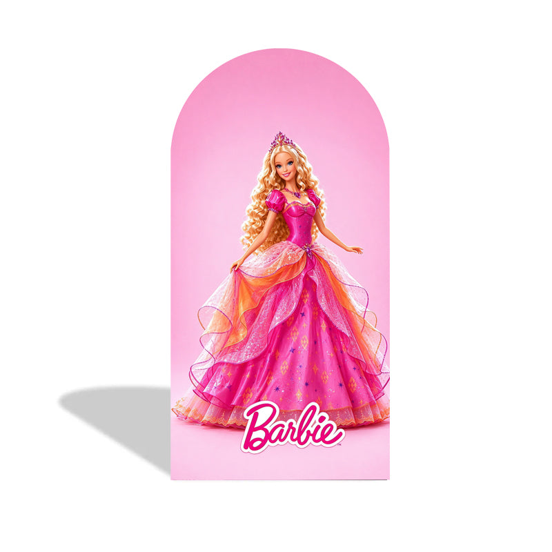 Custom Barbie Arch Double Side Elastic Covers Cylinder Plinth Covers