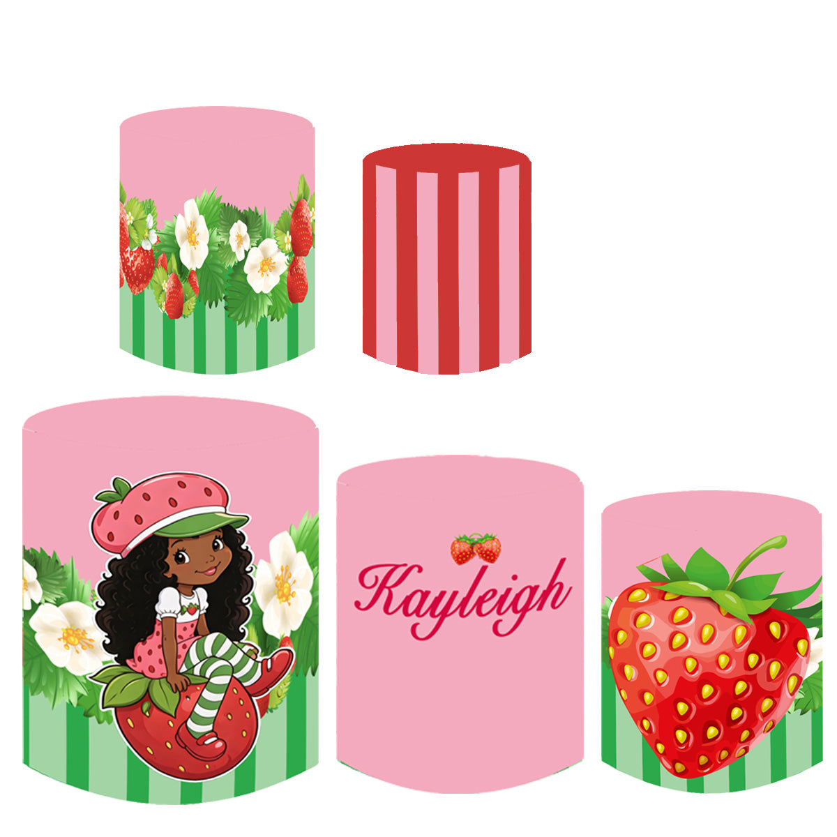 Customize Theme and Size 5 pieces Cylinder Plinth Covers