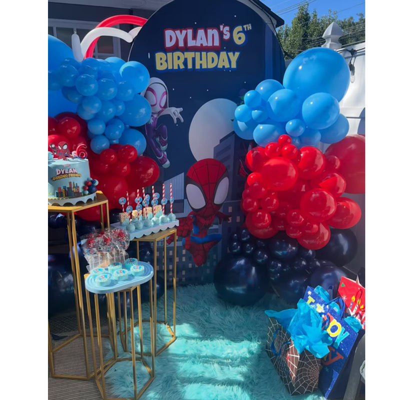 Custom Size Photos Birthday Backdrop Cover Theme Arch Background Double Side Elastic Covers