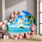 Summer Ocean Round Backdrop Tropical Hawaii Luau Party Circle Background Decor