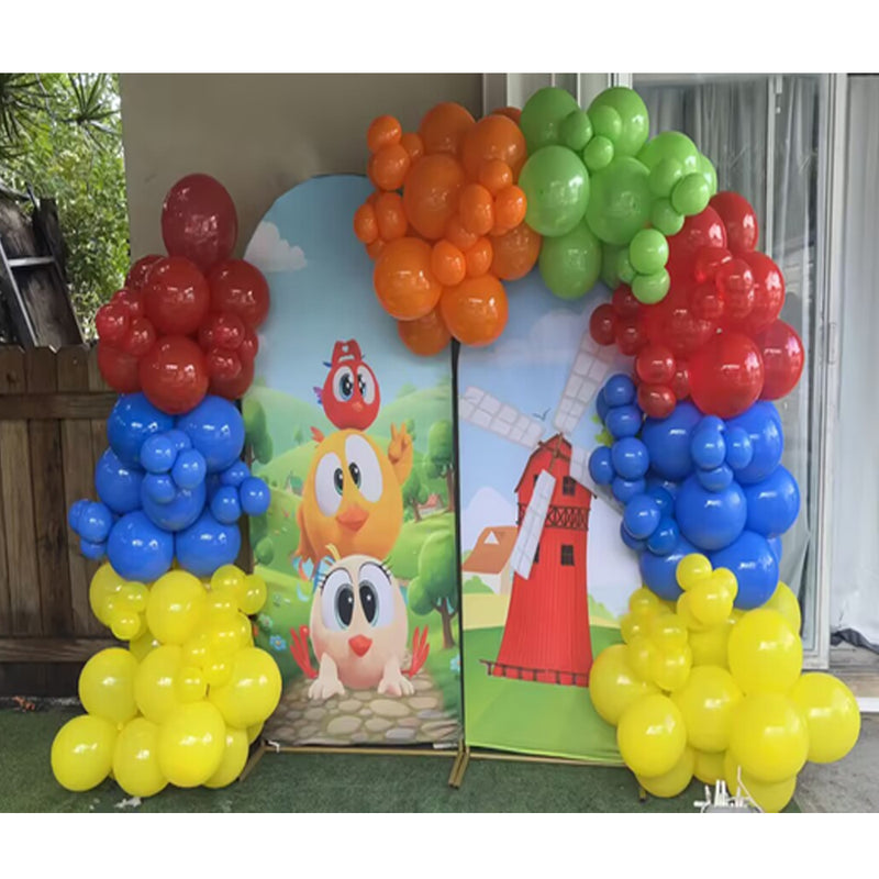 Custom Size Photos Birthday Backdrop Cover Theme Arch Background Double Side Elastic Covers