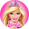 Customize Barbie Photo Backdrop Cover Pink Girls Round Backdrop Birthday Party Circle Background Covers