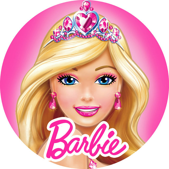 Customize Barbie Photo Backdrop Cover Pink Girls Round Backdrop Birthday Party Circle Background Covers