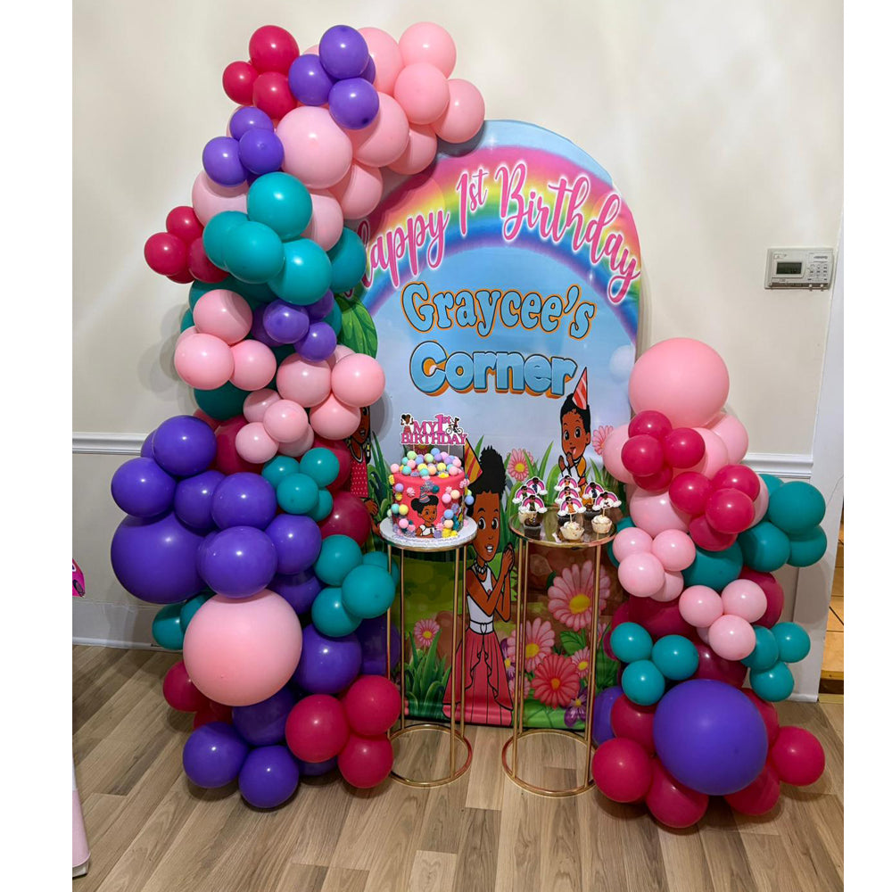 Custom Any Theme Photos Backdrop Cover Arch Background Double Side Elastic Covers