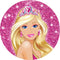 Personalizar Barbie foto telón de fondo cubierta niñas fondo redondo fiesta de cumpleaños círculo cubiertas de fondo 
