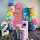 Custom Size Photos Birthday Backdrop Cover Theme Arch Background Double Side Elastic Covers