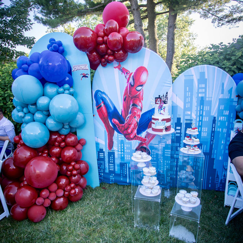 Custom Size Photos Birthday Backdrop Cover Theme Arch Background Double Side Elastic Covers