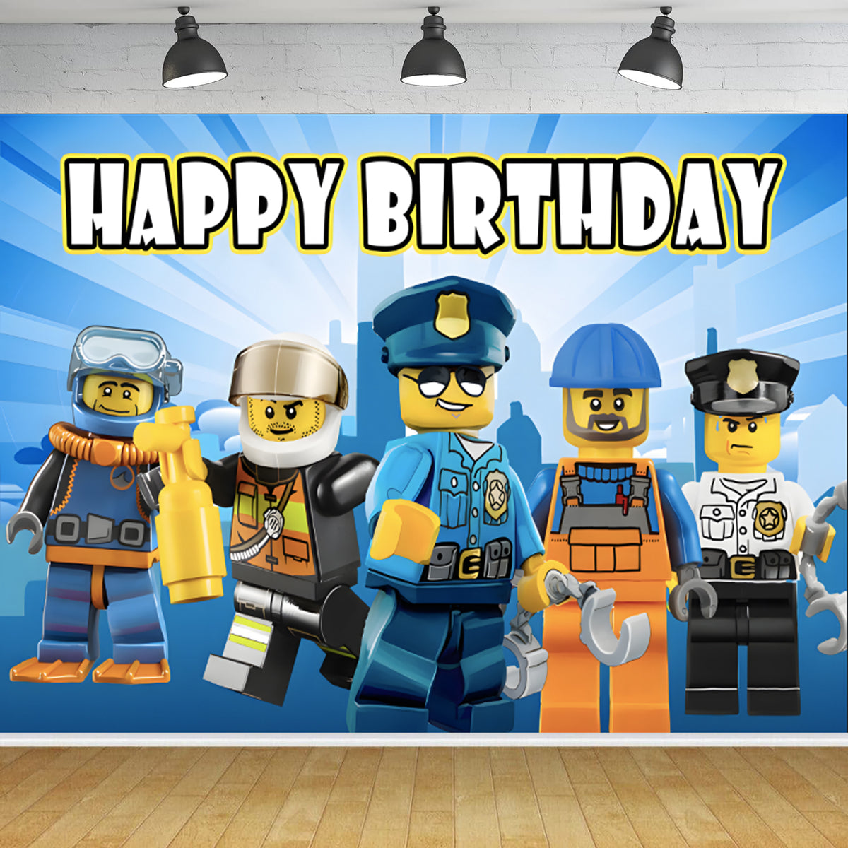 Custom The Lego Photo Backdrop Banner