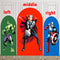 Customize Size Marvel Arch Photo Background Covers Hulk Captain America Thor Birthday Party Cover Theme Arch Background Double Side Elastic Covers