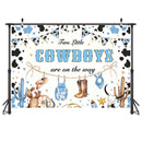 Customize Cartoon Baby Photo Backdrop Cowboy Photography Backgrounds Banners