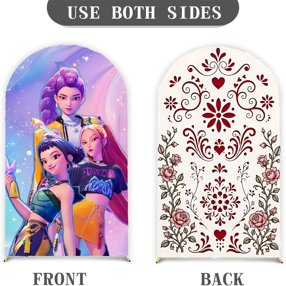 Customize Kpop Photo Backdrop Cover Arch Different Double Sides Elastic Covers
