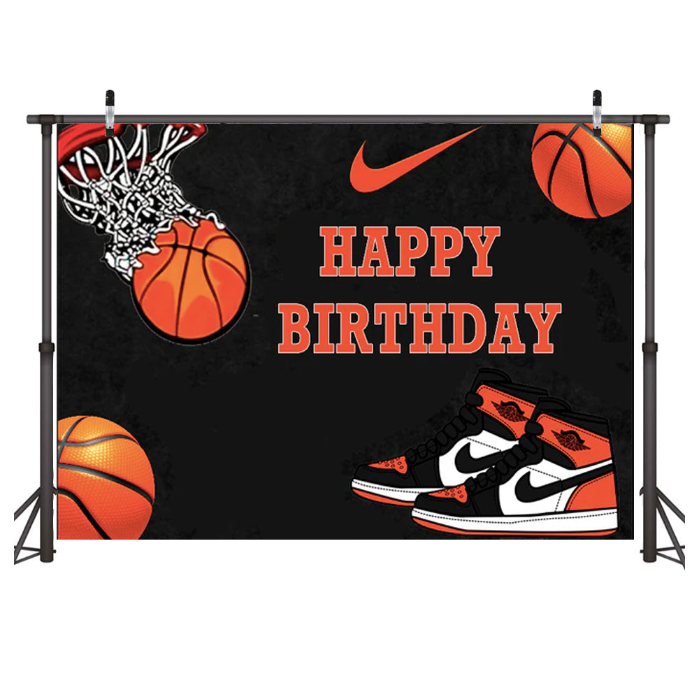 Toile de fond photo de basket-ball personnalisée pour anniversaire d'enfant, arrière-plans de photographie, bannières
