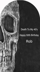 Customize Skeleton Birthday Photo Background Arch Chiara Skull Background Double Side Elastic Covers
