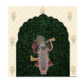 Customize Size Shri Nathji Photo Backdrop Cover Lord Krishna Square Double Side Elastic Cover