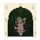 Customize Size Shri Nathji Photo Backdrop Cover Lord Krishna Square Double Side Elastic Cover