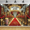 Custom Hollywood Photo Background Banner Stage Music Lighting Party Photography Backdrop
