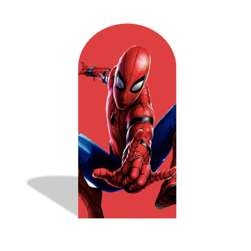Cubierta de fondo de foto de melón de dibujos animados de tamaño personalizado fondo de arco temático cubiertas elásticas de doble cara