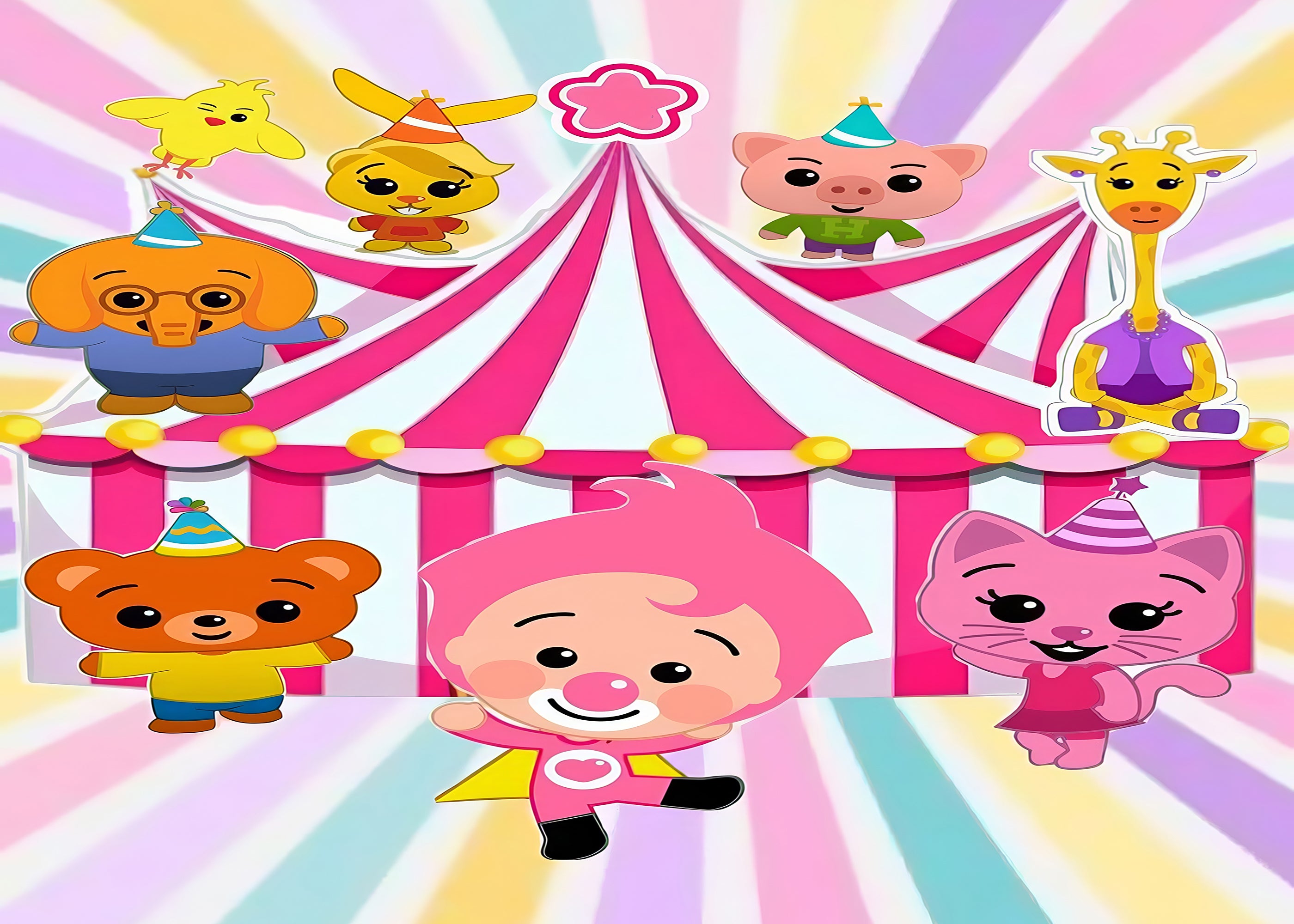 Custom Cartoon Photo Background Banner Party Photography Backdrops