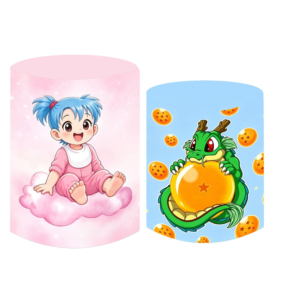 Customize Size Kids Birthday Cylinder Plinth Covers