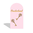 Custom Onederland Clock Photo Backdrop Cover Arch Double Side Elastic Covers