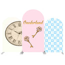 Custom Onederland Clock Photo Backdrop Cover Arch Double Side Elastic Covers