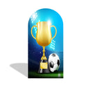 Cubierta de fondo de foto de melón de dibujos animados de tamaño personalizado fondo de arco temático cubiertas elásticas de doble cara