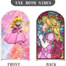 Customize Peach Princess Photo Backdrop Cover Arch Different Double Sides Elastic Covers