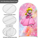 Customize Peach Princess Photo Backdrop Cover Arch Different Double Sides Elastic Covers