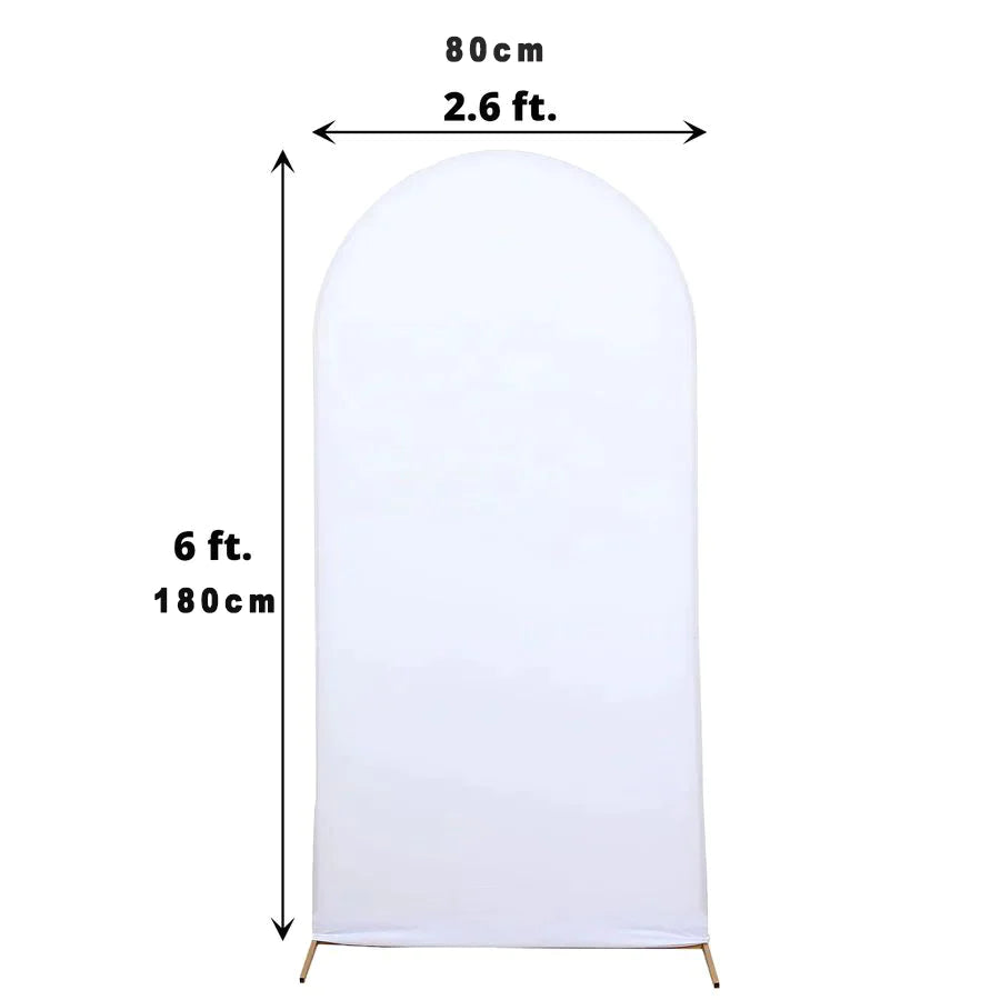 Customize Size White Photo Background Cover Theme Arch Background Double Side Elastic Covers