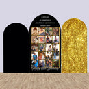 Customize Family Friends Photos Backdrop Cover Mens or Women Birthday Arch Chiara Background Double Side Elastic Covers