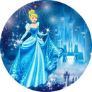 Custom Cinderella Round Backdrop Cover Princess Cylinder Plinth Covers