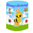 Customize Size Party Round Backdrop Cover Circle Background 3pcs Cylinder Plinth Covers