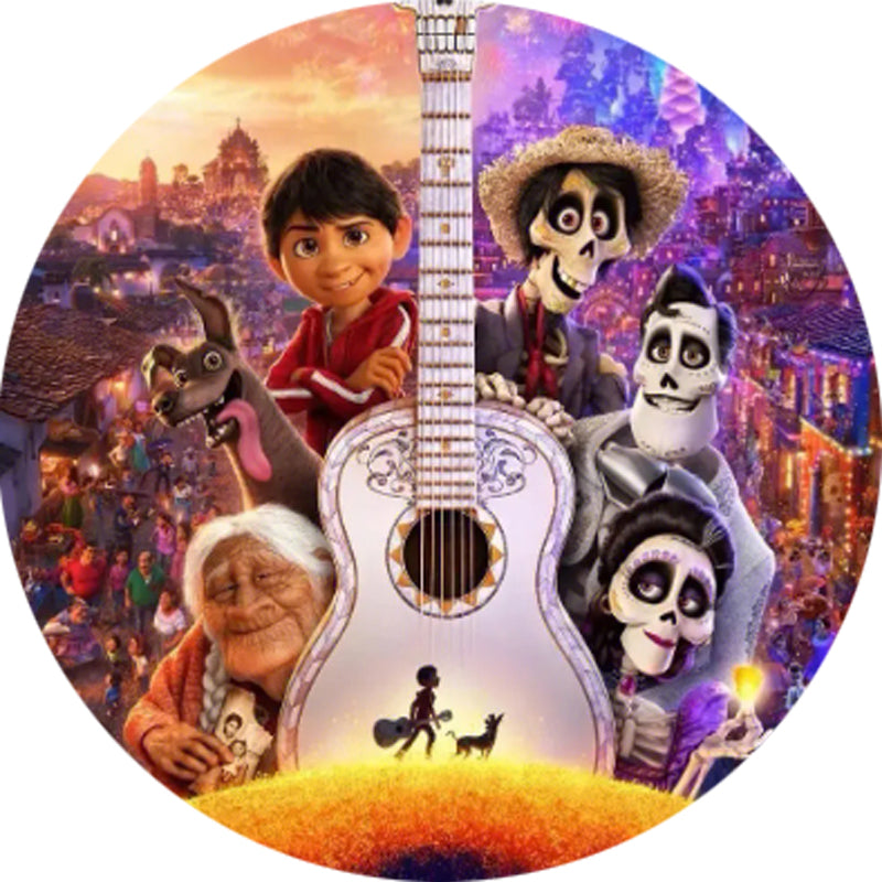 Customize Cartoon Photo Backdrop Cover Round Backdrop Birthday Party Circle Background Covers