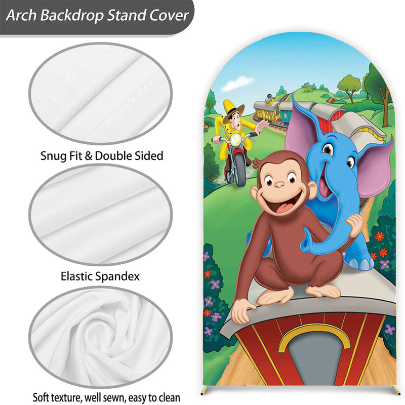 Customize Curious Photo Background Cover Arch Chiara Theme Background Different Double Side Elastic Covers