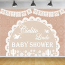 Custom Name Baby Shower Background Banner Newborn Party Photography Backdrop