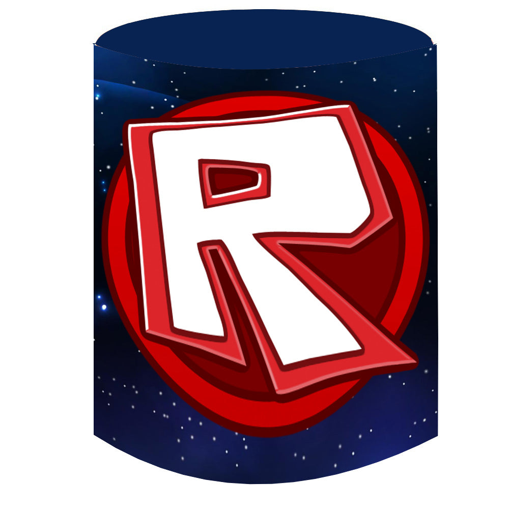 Roblox Round Backdrops Kids Birthday Party Circle Background Robots Game Birthday Covers Cylinder Plinth Covers