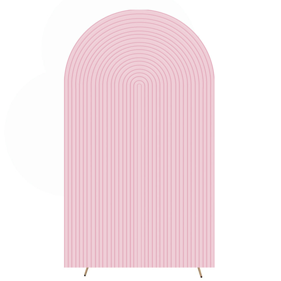 Customize Size Pink Photo Background Cover Arch Chiara Theme Background Double Side Elastic Covers