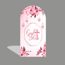 Customize Baby Shower Birthday Photo Background Arch Chiara God Bless Theme Background Double Side Elastic Covers