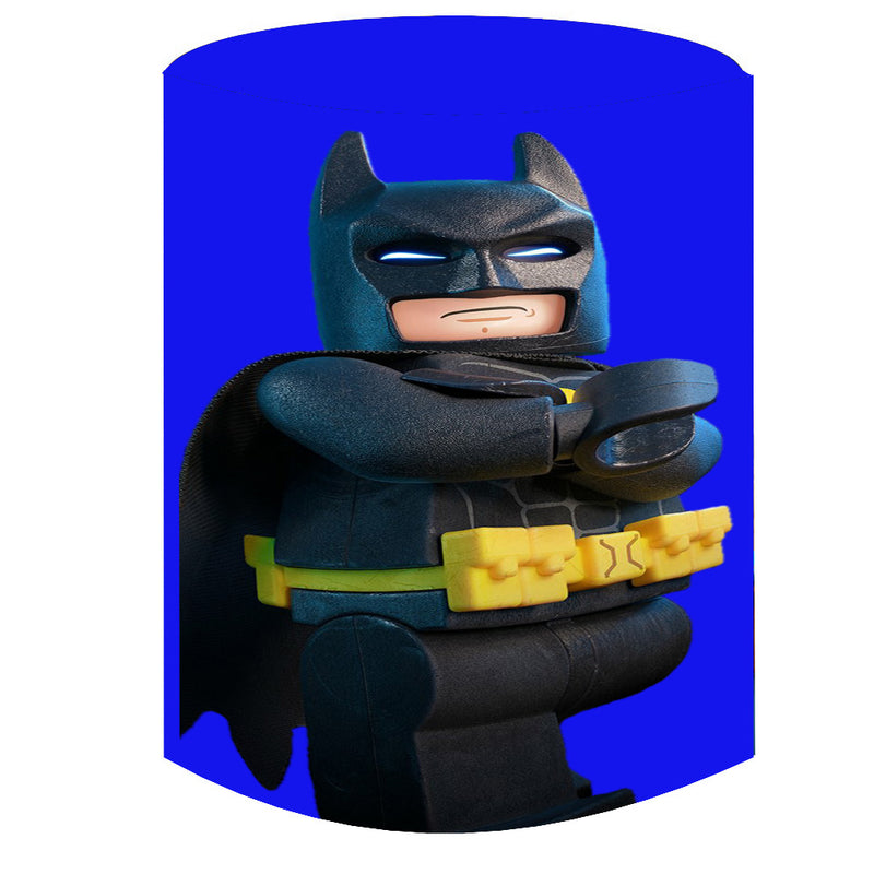 Personalizar la película de Lego fondo redondo fiesta de cumpleaños para niños fondo circular cubiertas de pedestal cilíndrico 