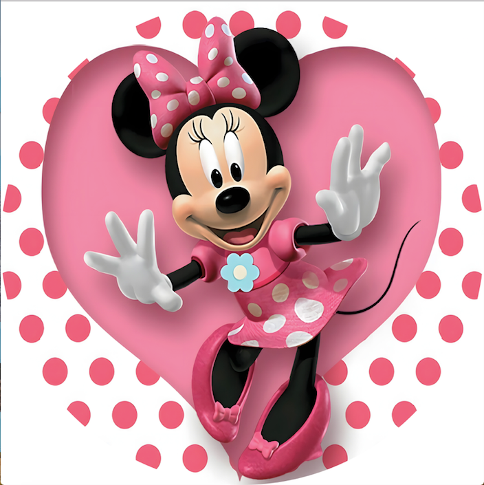 Custom Minnie Mouse Round Backdrop Cover for Girl