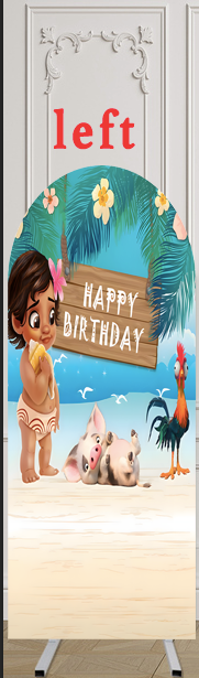 Moana Maui – arrière-plan de Photo, couverture de fête d'anniversaire pour enfants, arc à thème, couverture élastique Double face 